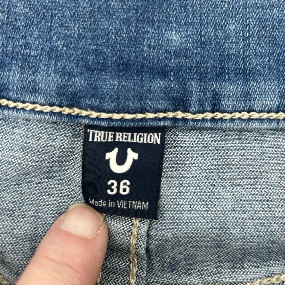 True Religion Rocco Jeans‎ Mens 36x32 Relaxed Skinny Stretch Denim Streetwear